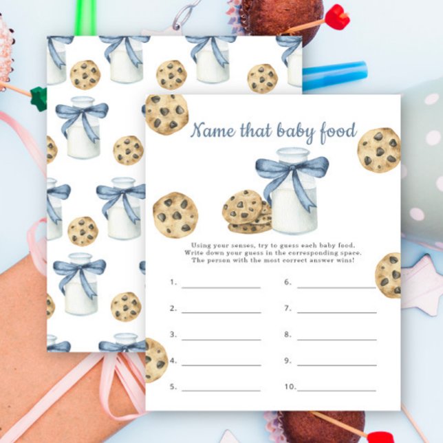 Papier Cookies de lait Nom du baby shower de l'aliment po (Créateur téléchargé)