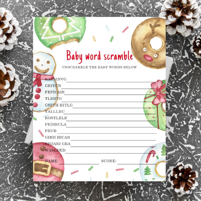 Papier Cookies de Noël - Bébé Word Scrambule (Créateur téléchargé)