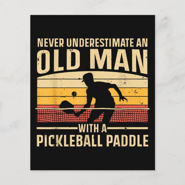 Papier Cool Pickleball Art Pour Hommes Femmes Paddle Pick (Devant)