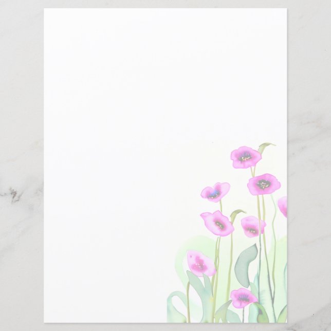 Papier Coquelicot rose (Devant)