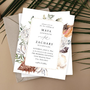 Papier Coques budgétaires et Mariage floral blanc