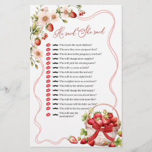 Papier Coquette Berry en amour Il a dit qu'elle a dit jeu