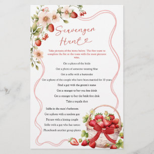 Papier Coquette Berry in Love Scavenger Hunt Games Card