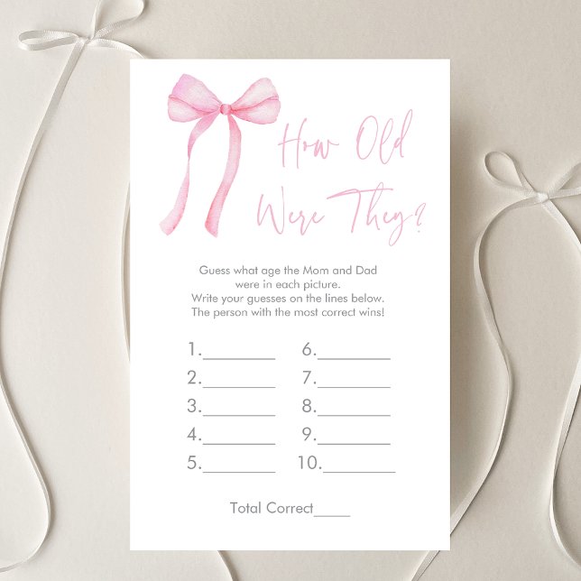 Papier Coquette Bow Rose Quel Âge Avaient-Ils Été Jeu De  (Créateur téléchargé)