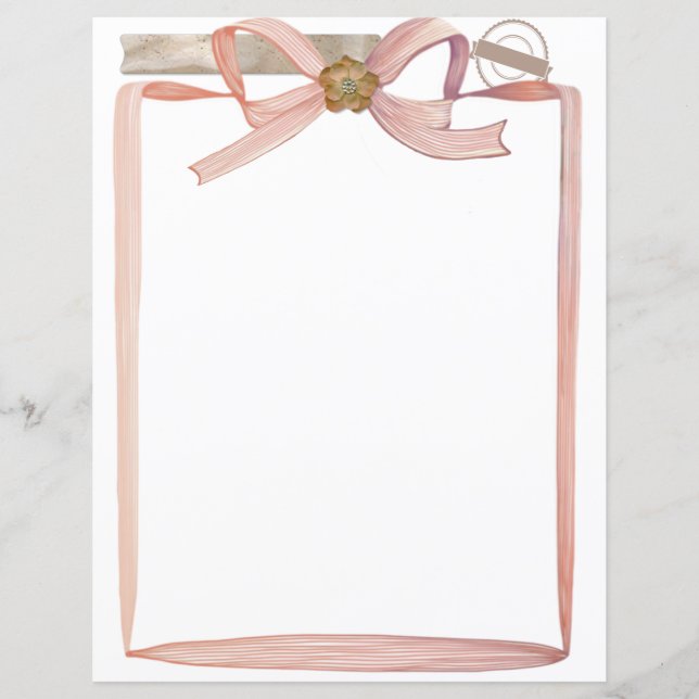Papier Coquette Pink Bows Scrapbooking et Journaling (Devant)