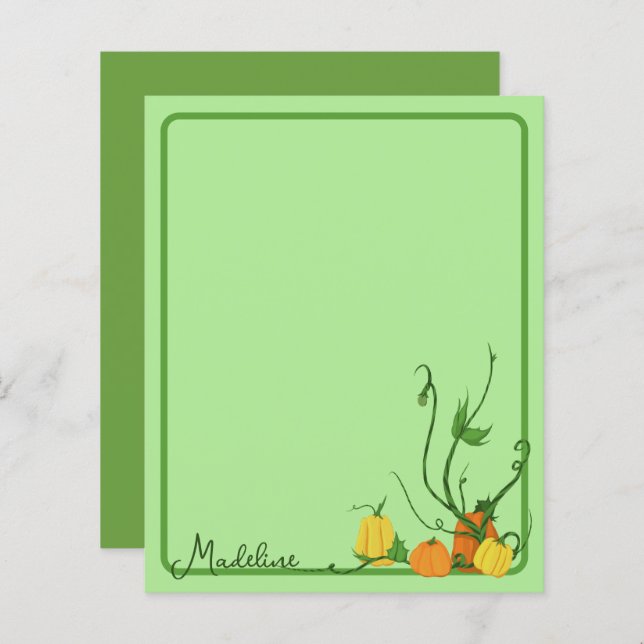 Papier Correctif citrouille (Devant / Derrière)