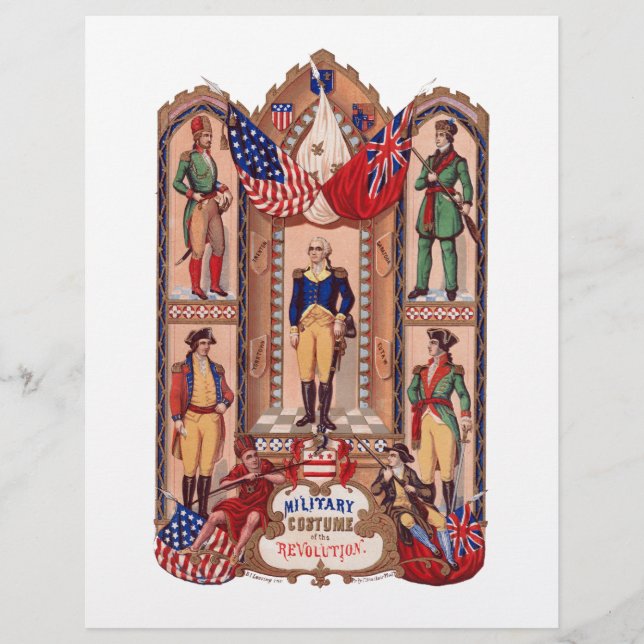 Papier Costume Militaire de la Guerre Révolutionnaire 185 (Devant)