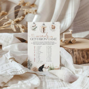 Papier Cosy Animaux Gestation Baby shower Jeu