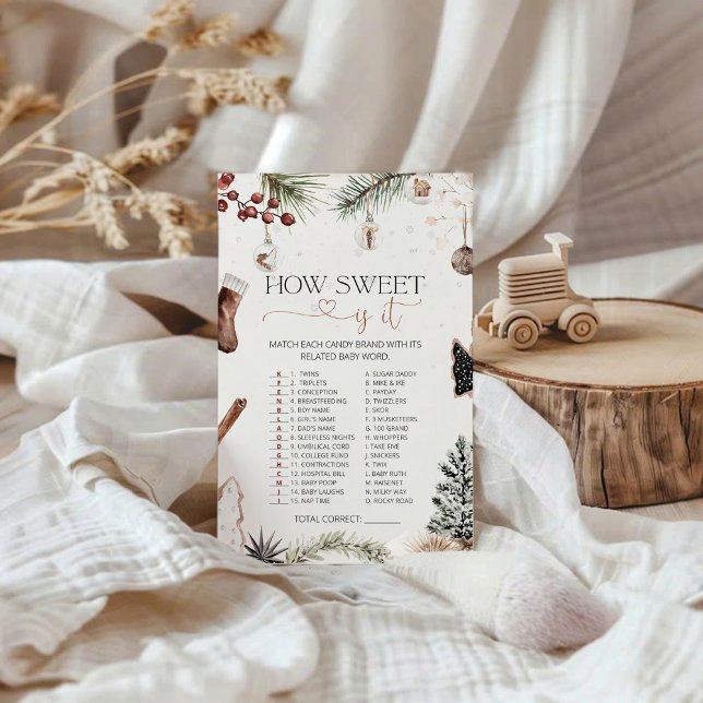 Papier Cosy Comme il est sucré est-il Baby shower jeu (Créateur téléchargé)