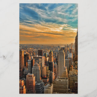 Papier Coucher de soleil magnifique à Manhattan, New York