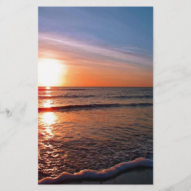 Papier Coucher De Soleil Sur L'Eau (Devant)