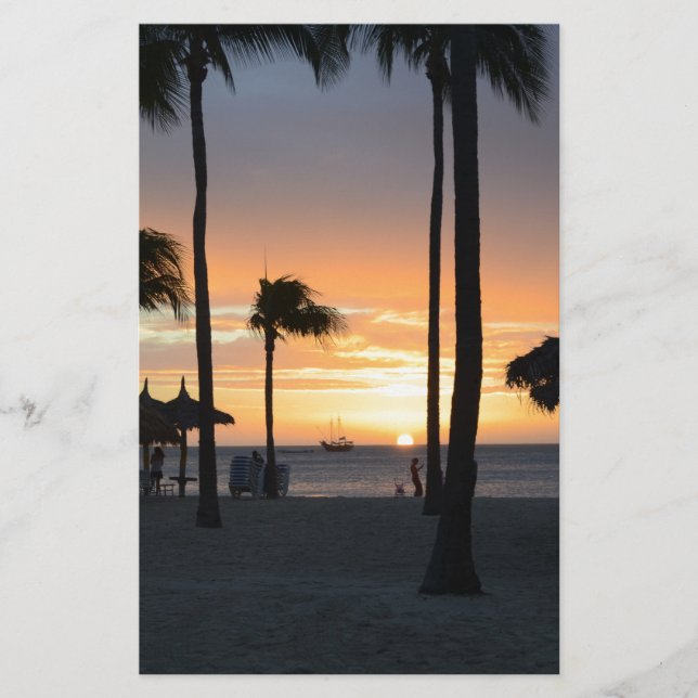 Papier Coucher de soleil tropical (Devant)