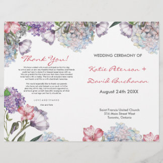 Papier Couleur d'eau peinte à la main hydrangea mariage