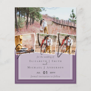 Papier Couleur gris jaune violet Tendances Mariage budgét