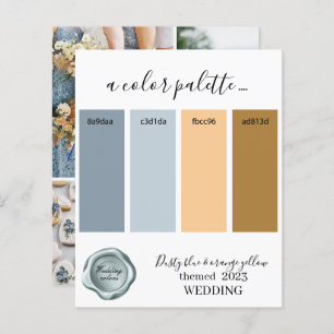 Papier Couleurs Mariages bleu et orange foncé Palett