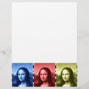 Papier Couleurs primaires Mona Lisa Poster de animal