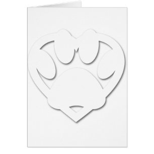 Papier Coupe Chien Paw Et Forme Coeur