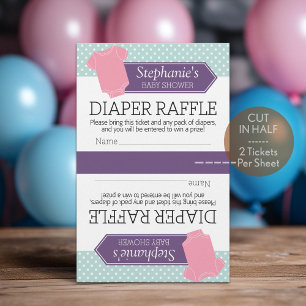 Papier Couper en demi pour 2 rabat-couche - Baby shower f