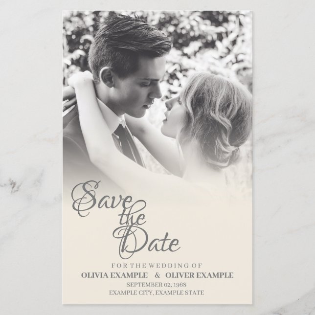Papier Couple mariage en monochrome (Devant)