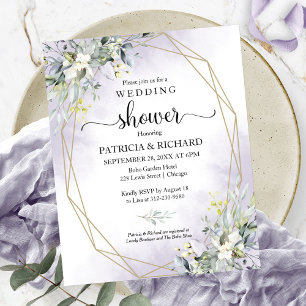Papier Couples vertes Douche Budget Invitation