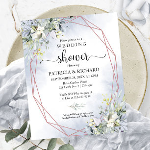 Papier Couples vertes Douche Budget Invitation