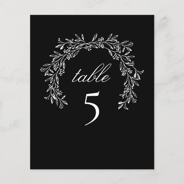 Papier Couronne botanique de luxe Black Table (Devant)