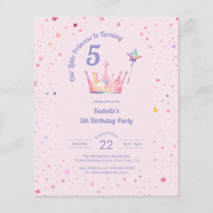 Papier Couronne de princesse de budget rose pour petite f