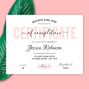 Papier Cours d'obtention d'un certificat féminin