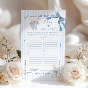 Papier Course au prénom pour la nurserie française Coquet