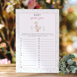 Papier Course folle de noms de bébé Fille jeu de Baby sho