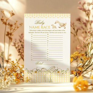 Papier Course folle pour le prénom de bébé Jeu de baby sh