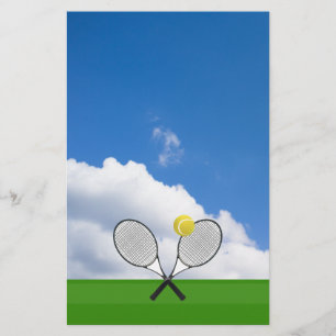 Papier court de tennis et RACKETS DE TENNIS