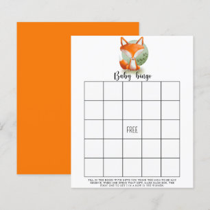 Papier Coussin Fox - Baby shower jeu de bingo