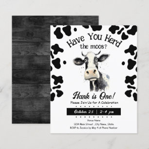 Papier Cow Moos 1ère aquarelle d'anniversaire