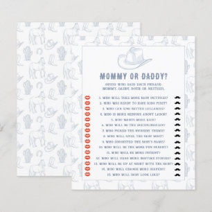 Papier cowboy toile de jouy - baby shower maman ou papa