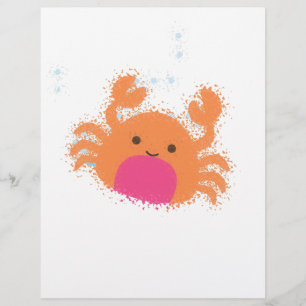 Papier Crabe caricaturale orange