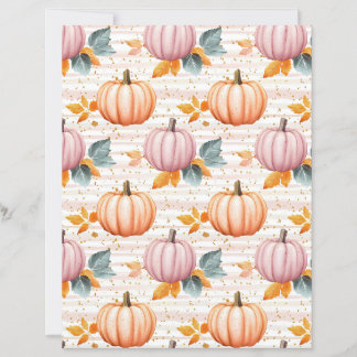 Papier Craft de Citrouille Florale d'Automne