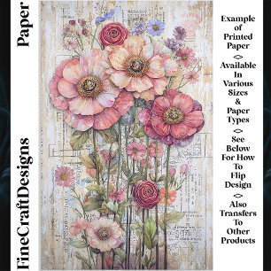 Papier Craft Shabby Chic Fleurs Pastel CS5