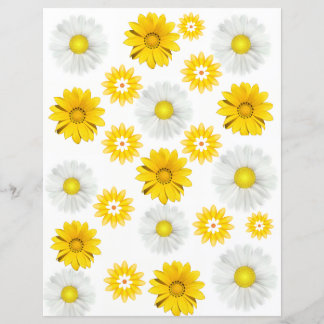 Papier Craftbook Floral Jaune