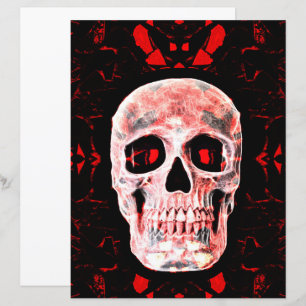 Papier Crâne Pop Art gothique Noir Rouge moderne