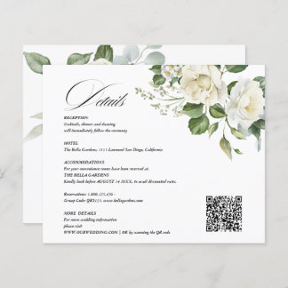 Papier Creamy Floral Eucalyptus QR code Details Wedding