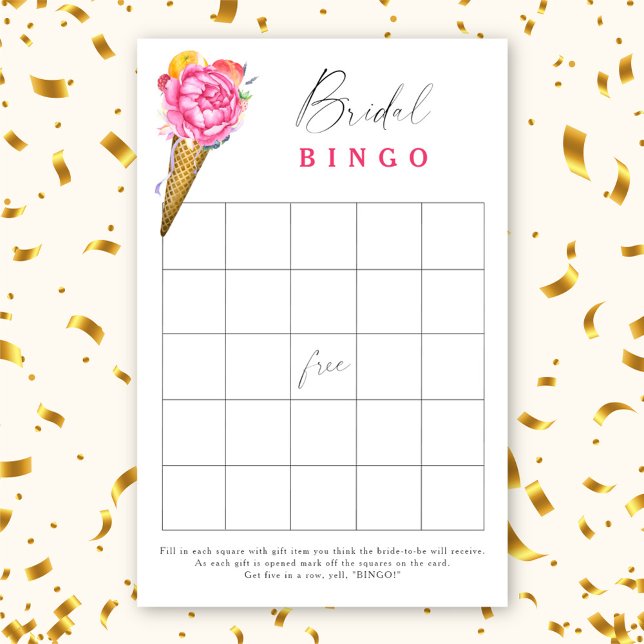 Papier Crème glacée - Jeux de bingo de douche nuptiale (Créateur téléchargé)