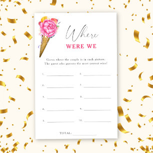 Papier Crème glacée - Où étions nous jeu de douche nuptia