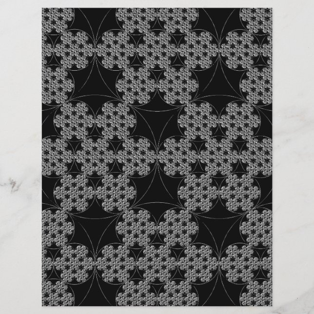 Papier Crochet de flocon de neige fractal motif (Devant)
