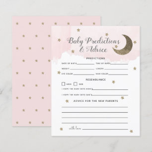 Papier Croissant Or Lune Rose Baby Prédictions et conseil