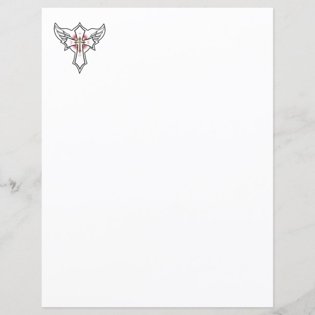 Papier Croix chrétienne (Devant)