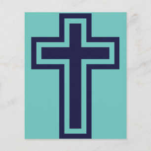 Papier Croix chrétienne bleue différentes variantes