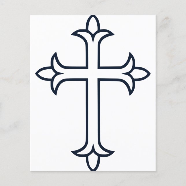 Papier Croix Chrétienne Classique Art Minimaliste Fin (Devant)