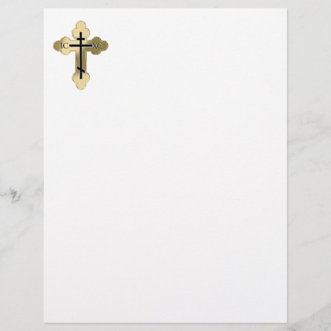 Papier Croix orthodoxe chrétienne (Devant)