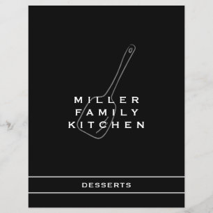 Papier Cuisine Familiale Dessert Divider   Noir et blanc